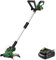 SnapFresh Coupe Bordure Rotofil Batterie de Nylon Lames 20 Pièces Largeur de 26CM 1,5KG Taille Bordure sans Fil avec Batterie et Chargeur Rapide, Tube Télescopique, Poignée Réglable, Garde des Fleurs