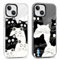 Saqmkil 2 Stück Transparent Handyhülle für iPhone 14/iPhone 13 6,1 Hülle, Durchsichtig Case mit Muster Niedlich Katze Mädchen Schutzhülle, Weich Silikon Dünn TPU Bumper Stoßfeste Cover für iPhone 14