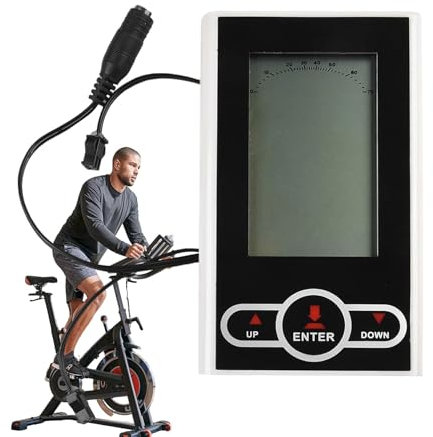 Compteur De Vitesse - Compteur De Vitesse du Cycle, 13.7cm Analogique Compteur Vitesse Elliptique - Moniteur D'ordinateur à Cycle Stationnaire avec éCran LED pour Suivi De Vitesse - Noir