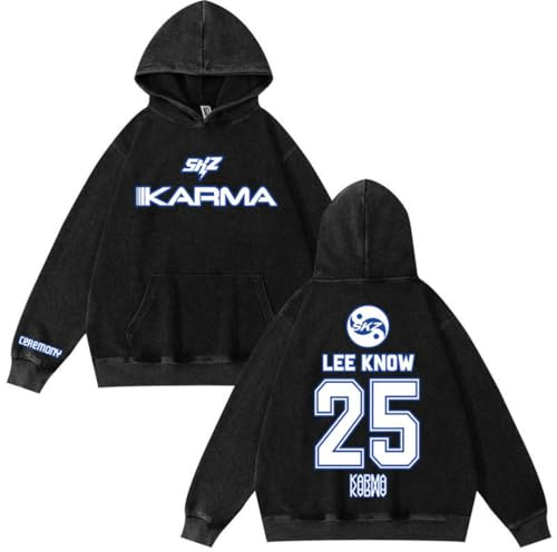 BaeKnyin SKZ kPOP Herren Damen Casual Herbst Winter Straße Hoodie-Black6-M1