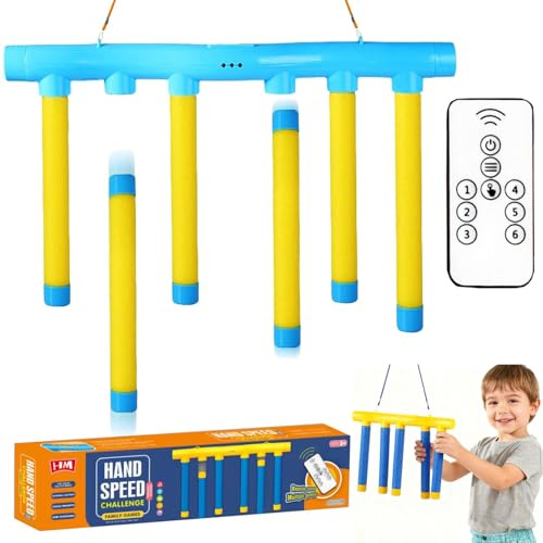 Drop Catching Sticks Game, Hand Speed Challenge Reaction Game, Clutching at Straws Games,Multi-Functional 3-Speed Quick Reactions Toy,Hand-Eye Coordination Training Gift for Kids Adults Christmas (B+)
