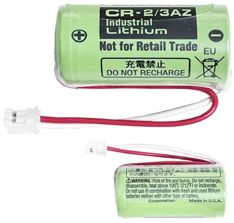 Aousavo CR17335 Batterie de rechange CR-2/3AZ compatible avec PLC CR-2/3AZ CR17335 Verisure CR-2/3AZ pour système d'alarme avec pile White Plug CR-2/3AZ