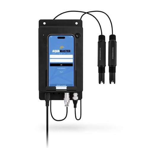 Weedness Aquamaster W650 Pro Online Monitor - EC & pH-Messgerät Garten Pflanzen Wert Pooltester Teststreifen für Pool pH-Meter Messen Wassertester Digital Aquarium