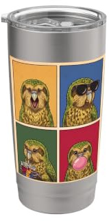 Kakapos Lustiges Kakapo Doppelwandiger Edelstahl-Thermobecher