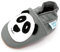 Dotty Fish Krabbelschuhe aus Leder – rutschfeste, weiche Sohle, Barfußgefühl, Lauflernschuhe & Babyschuhe für Jungen und Mädchen. Grau Panda. 18-24 Monate (23 EU)
