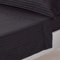 HOMESCAPES Damast Bettlaken ohne Gummizug schwarz 270x300 cm, Baumwoll-Betttuch Satin-Streifen, Haustuch ägyptische Baumwolle