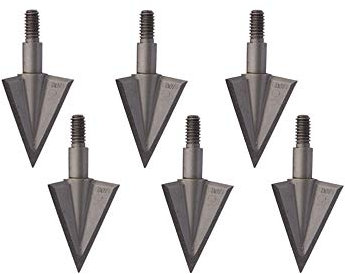 AMEYXGS 6 Stücke 100 Korn Bogenschießen 3 Klingen Jagdspitzen Schraube Jagd Pfeilspitzen für Armbrust Compoundbogen