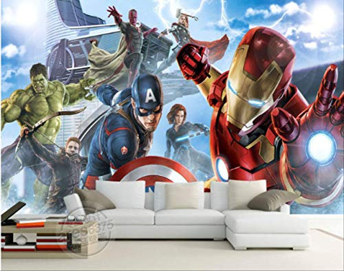Avengers Jungen Schlafzimmer Foto Tapete Custom 3d Wandbilder Marvel Comics Tapete Kinderzimmer Interior Design Zimmer Dekor Breite 250cm * Höhe175cm pro