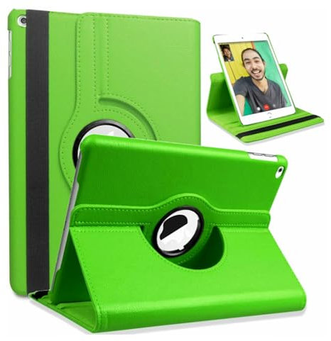 World Biz Étui Rotatif pour iPad 9.7 2018/2017 / iPad Air 2 / iPad Air (9,7) - Support de visualisation à 360 degrés multi-angles, en cuir PU antichoc Style livre à rabat avec mise en veille