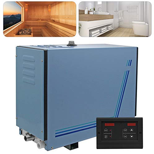 Hanchen 6KW Generador de Vapor para Sauna Baño Turco Ducha 6m³ con Controlador Digital Temperatura y Tiempo Ajustable 35-55℃ 10min-8h 220V CE