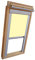 Verdunkelungsrollo THERMO Alu-Rückseite für VELUX Dachfenster TYP GGL/GPL - 308 oder M08 - Farbe Hellgelb - mit Aluminium Seitenschienen - KLICK Montage