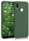 kwmobile Hülle kompatibel mit Huawei P20 Lite Hülle - weiches TPU Silikon Case - Cover geeignet für kabelloses Laden - Dunkelgrün