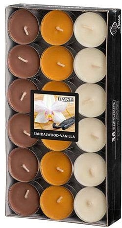 GALA Flavour by Duftlichte Ø 38 mm, 17 mm Elfenbein - Sandalwood-Vanilla Ton in Ton 96970 Teelichte Duftkerzen, 288 Stück