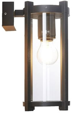 Lucande Wandleuchte außen Brienne (spritzwassergeschützt (Modern) in Alu aus Aluminium (1 flammig, E27) - Außenwandleuchten Wandlampe Led Außenlampe Outdoor für Außenwand/Hauswand Haus