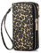 HAWEE Damen Lange Clutches Geldbörse Handschlaufe Portemonnaie Doppelter Reißverschluss Brieftasche Handy Geldbörse mit Mehreren Karten Slots für Münzen Bargeld Rechnung (Armee grüner Leopard)