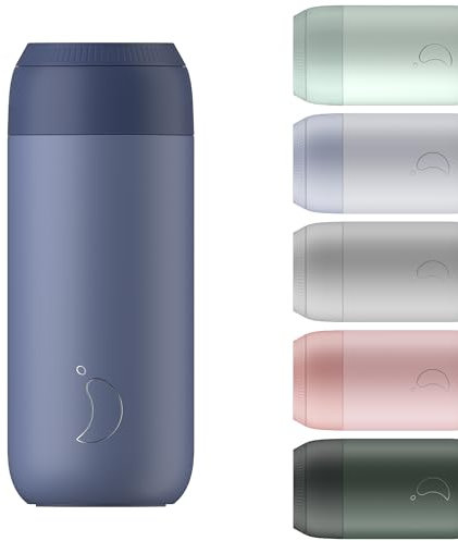Chilly's Serie 2 Isolierter Kaffebecher - Doppelwandige Tasse mit Deckel - BPA-Freier Edelstahl - Whale Blue, 500ml