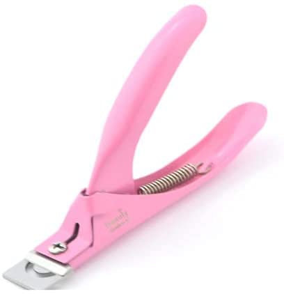Acrylic False Nail Clipper Stainless Steel Nail Tip Cutter Trimmer Fake Nail Clippers for Nail (pink)