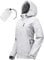 33,000ft Veste de pluie imperméable et pliable pour femme - Légère et respirante - Coupe-vent - Coupe-vent - Pour la course à pied, le golf, le cyclisme - Avec capuche, gris clair, 40