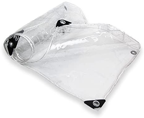 Abdeckplane Transparent,Plane Transparent Mit Ösen, 0.55mm Dick, Für Fenster, Balkon, Pflanze, Dach, Lkw, Faltbarer Regenschutz, 640g/ m² (1.9 * 2.9m)