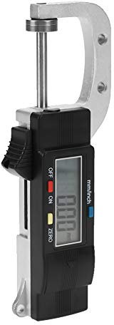 Tyenaza Medidor de Espesor Digital, 0-25 mm Tipo Horizontal Calibrador Electrónico Medidor de Espesor Herramienta de Medición con Pantalla LCD, para Medición Precisión Papel, Láminas de Metal, Joyas