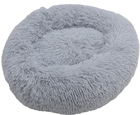 ESTEXO Hundebett Hundekissen Hundekorb Haustierbett Katzenbett Tierbett Plüsch Hundesofa Kissen Grau 80x80x20 cm