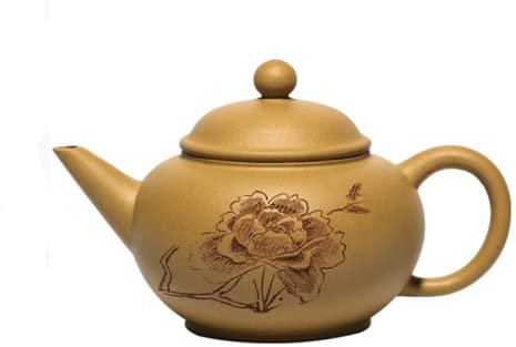 Keramik-Teekanne 160 ml Yixing Zisha Teekanne Gold Ton Teekanne