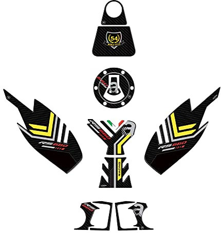 labelbike - Komplettes Set mit 3D GelHarz Aufklebern Dekorationen und Schutz für das Motorrad kompatibel mit Aprilia RS 660 2020-2025