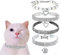 4 Stück Strass Hundehalsbänder Katze Glitzer Charms Hundehalsbänder Verstellbares Kristall Katzenhalsband Elastische Niedliche Schmuck Halskette für Kleine Haustiere Katze Hund