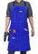 QeeLink Schweißerschürze aus Leder, Arbeitsschürze, Flammhemmende und Hitzebeständig Lederschürze, Mit Verstellbar Cross Back Gurte, Blau, 61 x 91cm