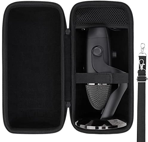co2CREA case Harte reiseschutzhülle Etui Tasche für Logitech Creators Blue Yeti/Yeti X/Yeti Pro USB-Mikrofon,Nur Mikrofonhülle