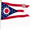 XIFAN Doppelseitige Ohio-Staatsflagge, 90 x 152 cm, strapazierfähig, 3-lagig, strapazierfähiges Polyester, OH-Flagge mit lebendigem Druck/4 Reihen Saum/Messingösen für Innen- und Außendekoration