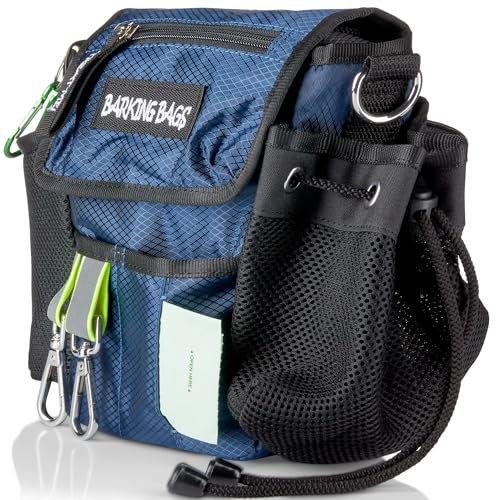 Barking Bags | Original Dog Walking Bag - Blue | As Seen On Dragons’ Den | Lightweight & Practical Design | Carry Dog Toys, Treats, Poop Bags & More with Ease