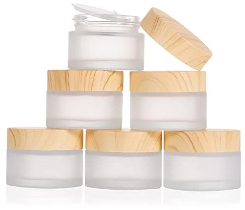 Lot de 6 pots cosmétiques en verre de 30 ml