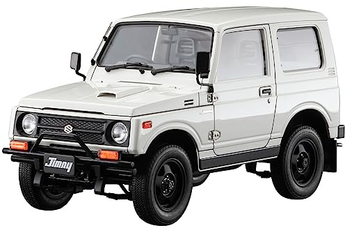 Hasegawa - 1/24 Suzuki Jimny mit Ramschutz - Plastikmodellbausatz, Weiss/Opulenter Garten