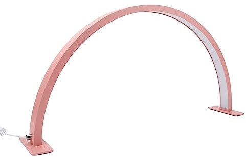 Zunate 22 Inch Half Moon Nail Desk Lamp, 25W LED Half Moon Eyelash Lamp with 3 Color Temperatures, Dimmable Lash Tech Light for SPA, Nail Art, Manicure (UK Plug)