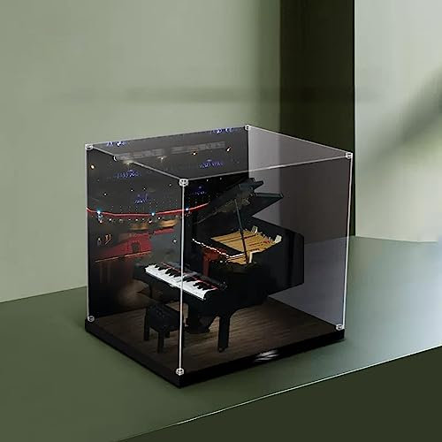 AZIZAT Acryl-Vitrine, transparent, für Lego 21323 Grand Piano Baustein-Modell. (nur Aufbewahrungsbox, 3 mm)