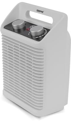 GEEPAS Portable Fan Heater 2000W | Low Running Cost with 2 Heat Settings 1000-2000W Safety Tip-Over Switch & Overheat Protection | Energy Efficient Heater with Cooling/Warm/Hot Mode | 2 Year Warranty