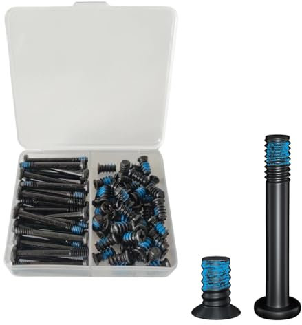 Easycargo Computer Case Fan Screws, 80pcs (30pcs Long + 50pcs Short) - Fits 70mm, 80mm, 90mm, 92mm, 120mm, 140mm PC Cooling Fan, High Grade Carbon Steel, Self-Tapping, Black