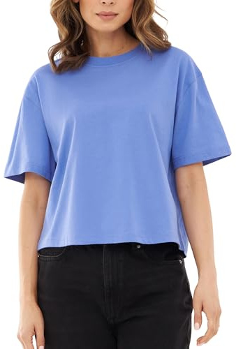 Johnny Urban Cropped Shirt Damen und Herren - Zoey - Kurzes Top aus Baumwolle - Crop Shirt Kurzarm - Basic Tshirt für Sommer