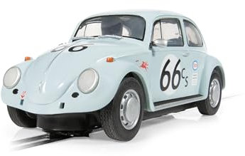 Scalextric C4498 1:32 Volkswagen Käfer #66 Blau HD - Slotcar, Rennbahn, Auto für Rennbahn, Rennbahnauto, Rennbahn, Kinderspielzeug, Zubehör für Rennbahnen