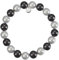 Leslii Reflective Pearls Perlen-Armband Magic 3D-Effekt (schwarz-weiß Ø 14mm)