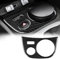 KUNGKIC Für Seat Leon Mk2 FR 1P1 5F1 Cupra/Cupra R 2005-2012 Kohlefaser Auto-Wasserbecher-Halter Warnleuchte-Rahmen Becherhalter Dekorativ Innenraum Aufkleber Zubehör,Geschenk (Schwarz)