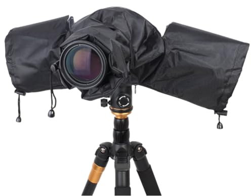 LYEAA Portable Waterproof Camera Rain Cover - Rainproof Accessories for Nikon Panasonic Fuji DSLR Cameras