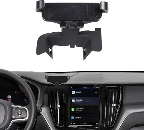 DIYUCAR Car Mobile Phone Holder Compatible with Volvo XC60 2018-2023, Center Console Air Vent Cell Phone Mount, 360° Rotation Car Phone Mount Cradle for All Mobile Phones (Style B)