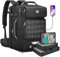 MATEIN Erweiterbar Reiserucksack 55x35x25 mit Schuhfach, 50L Groß Laptop Rucksack 17,3 Zoll mit USB Ladeanschluss Diebstahlsichere Tasche, Handgepäck Rucksack Herren mit 3 Packing Cubes, Schwarz