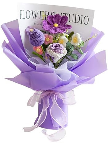 janeunique Gehäkelte Blumen – Handgemachter Blumenstrauß Künstlich, Blumen häkeln, Perfekt für Jubiläen, Abschlussfeiern, Muttertag, Valentinstag...