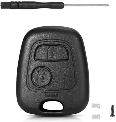 Kesiku Peugeot Key Fob Replacement for Citroen C1 C3 Berlingo Xsara Picasso, Peugeot 107 206 207 208 306 307 308 Remote Car Key Cover Case, Citroen C1 Key Fob, Xsara Picasso Key Fob With Screwdriver