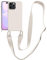 VooDirop Coque pour iPhone 16 Pro avec Cordon Téléphone Portable Collier Réglable Étui en Silicone Liquide Lanyard Protection Cover pour iPhone 16 Pro