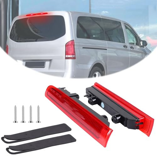 CPROSP 1 Paar Dritte Bremsleuchte 12V, Dritte Bremslicht, Bremsleuchte Hinten Kompatibel mit VW T5 T6 2003-2016, Rote, nur Modelle mit Flügeltür, 7E0945097E, 7E0945097F