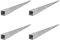 ADGO Einschlagbodenhülse - 4er Set Pfostenträger 80x80 Länge 750 mm - Zaunpfostenträger - Bodenanker für Holzpfosten - Feuerverzinkt - Einschlaghülse - Einschlagbodenhülse - Anker